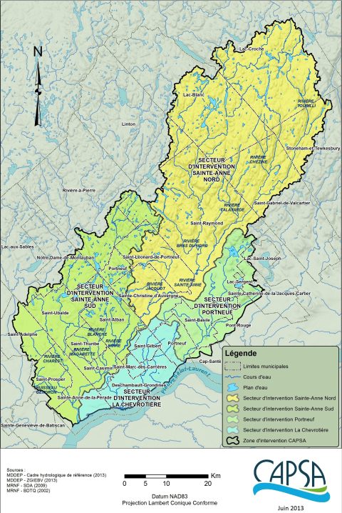 Zone de gestion intégrée de l'eau par bassin versant de la Capsa